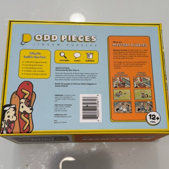 Odd Pieces Jigsaw Puzzle | Snack Attack | 1000pc MYSTERY Puzzle - Picture 2 of 6